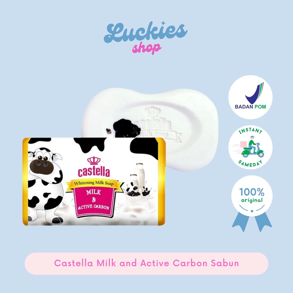 Sabun Castella Milk and Active Carbon Sabun Pewangi Badan Sabun Susu Sabun Batang Sabun Mandi BPOM