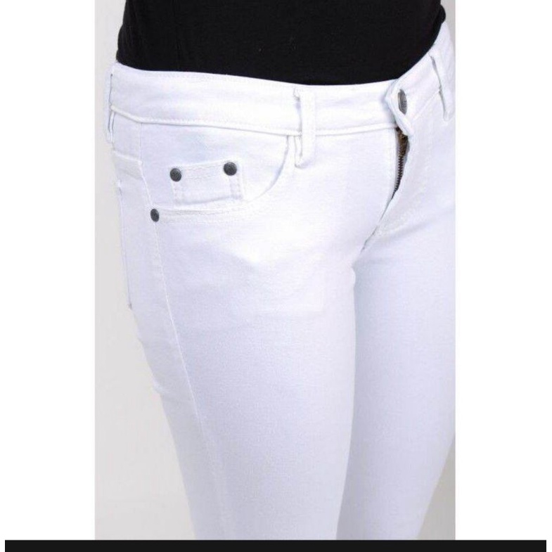Celana jeans putih wanita jumbo/pointcloting