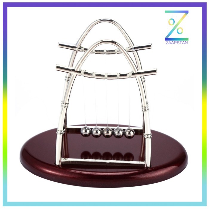 Balance Ball Pajangan Meja Pendulum Newton Model Arched - ZY02 - Brown