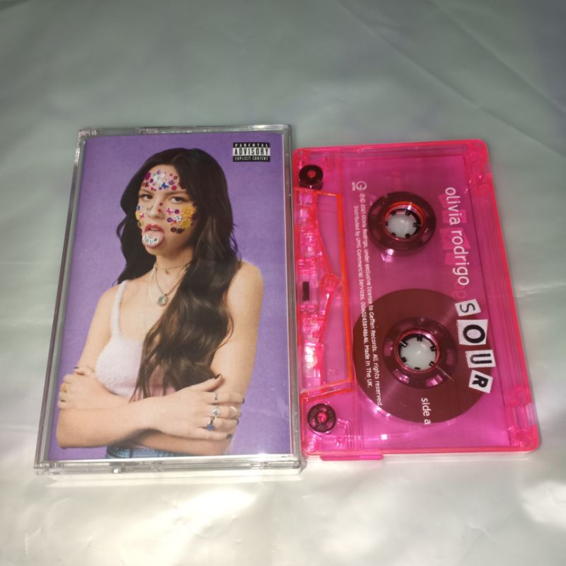 Olivia Rodrigo Sour Pink Cassette Kaset Pita original abum import