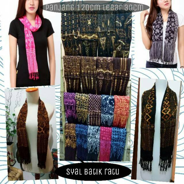 Syal batik ratu / shawl batik / scarf batik / syal paris