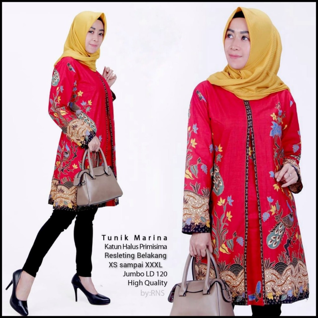 ANDINI - DRESS BATIK - ATASAN BATIK JUMBO MODERN