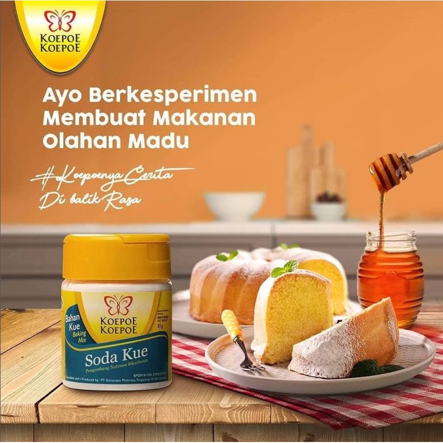 Koepoe Koepoe Soda Kue 81Gr Baking Pengembang Natrium Bikarbonat Halal