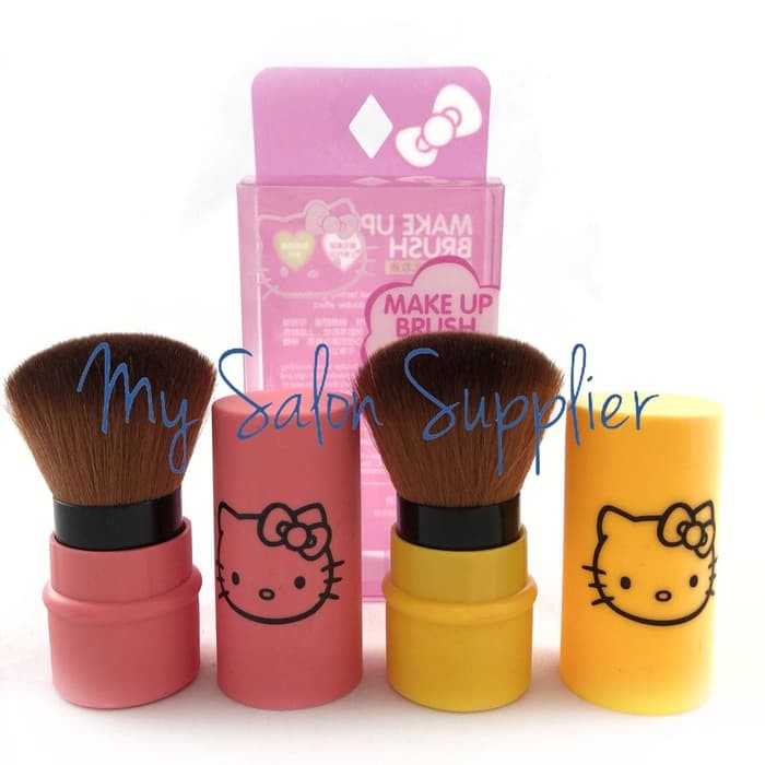 Kuas Blush On / Finishing Make Up Brush Dorong Hello Kitty Pendek