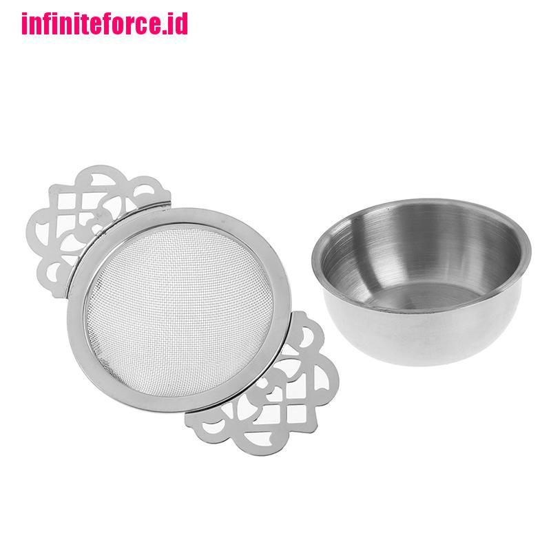 1pc Filter Infuser Penyaring Daun Teh Dengan Model Ujung Ganda Dan Bahan Stainless Steel