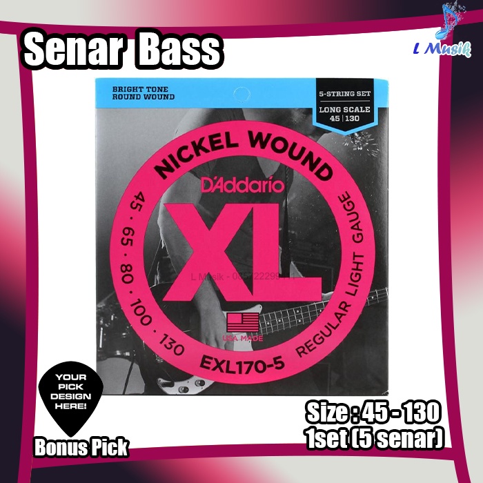 senar bass d addario 5 senar