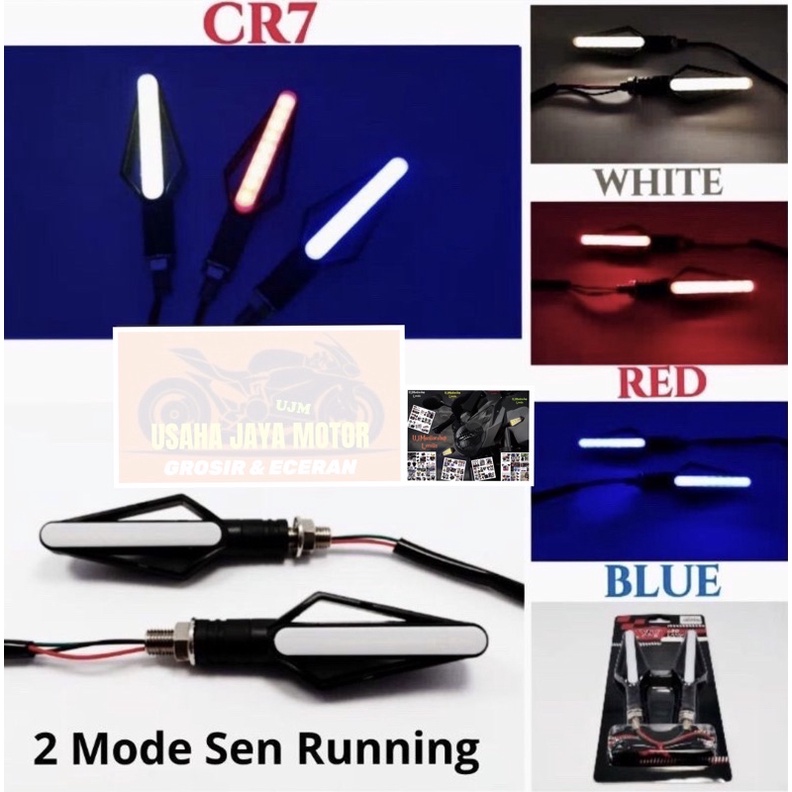 Sein Running Lampu Sen LED Neon Running Cr7 New Model Universal Semua Motor