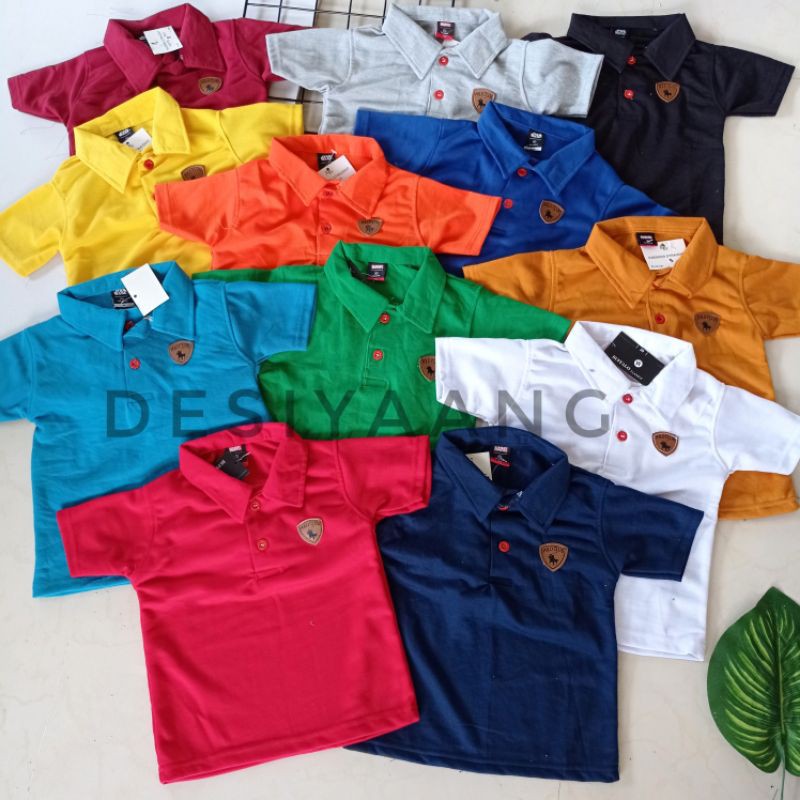 Baju Anak Laki Laki Polo Kancing Size S M L XL Usia 1 2 3 4 5 6 7 8 9 10 11 12 Tahun