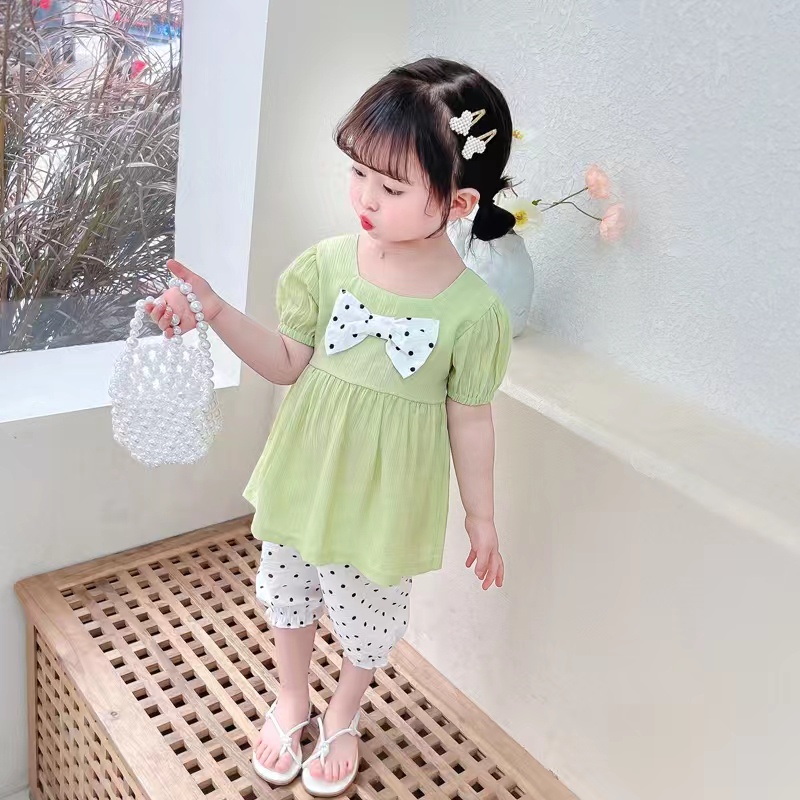 Baju setelan anak perempuan import/ celana pendek import usia 9bulan-4tahun