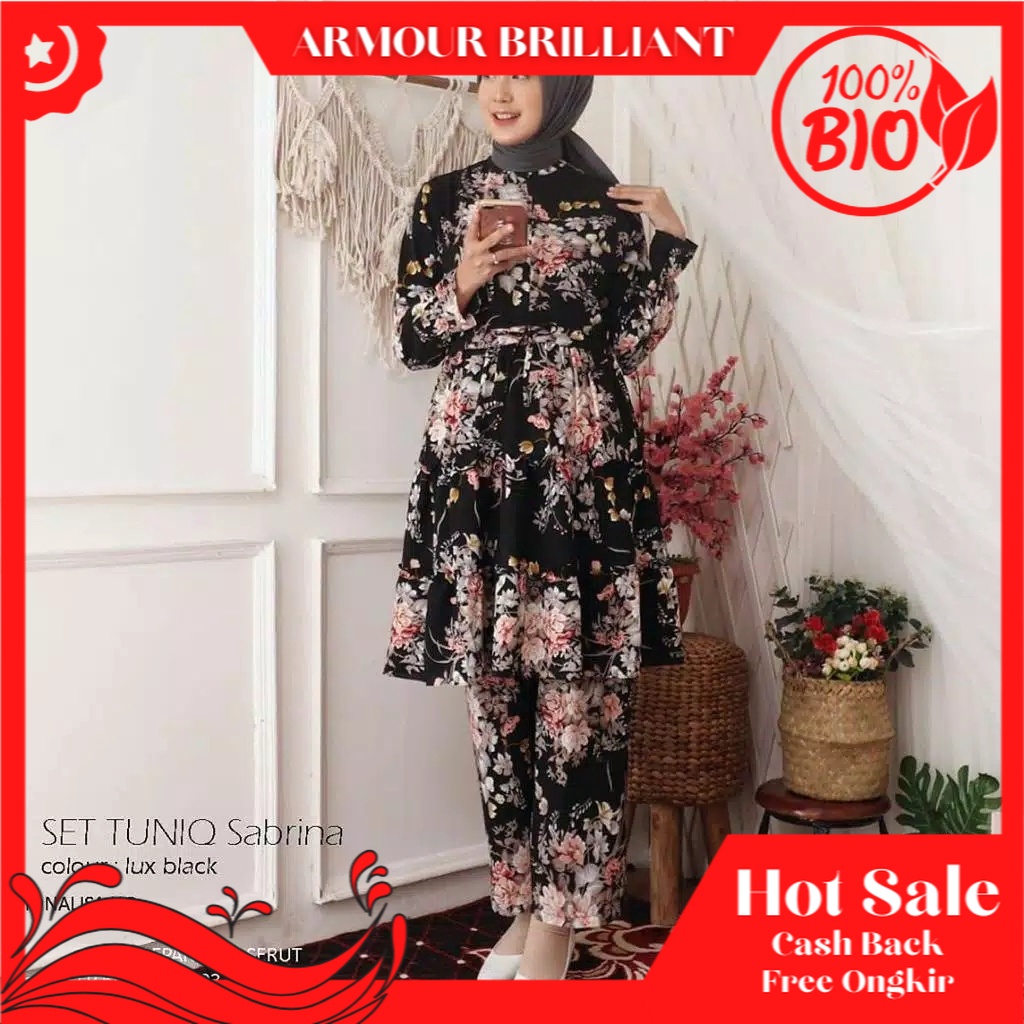Set tunik sabrina | celana + tunik l setelan bangkok