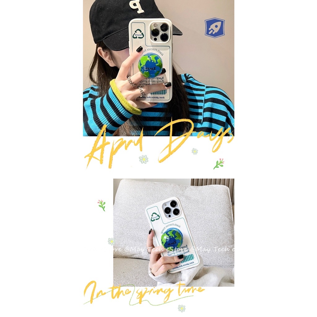 Casing iPhone Planet Bumi Keep Earth Green iPhone X XS XR XSMAX 11 12 13 PRO PROMAX