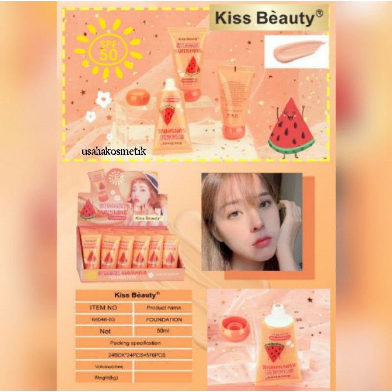 PROMO HOTT!!! KISS BEAUTY FOUNDATION SUNSHINE THAILAND KISS BEAUTY NO.68046