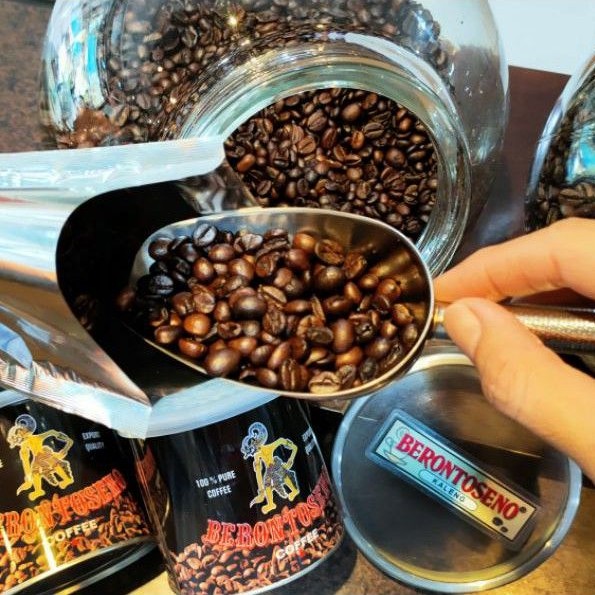 

Biji Kopi Goreng Berontoseno varian KALENG Arabica Robusta Roastedblend 250 gram