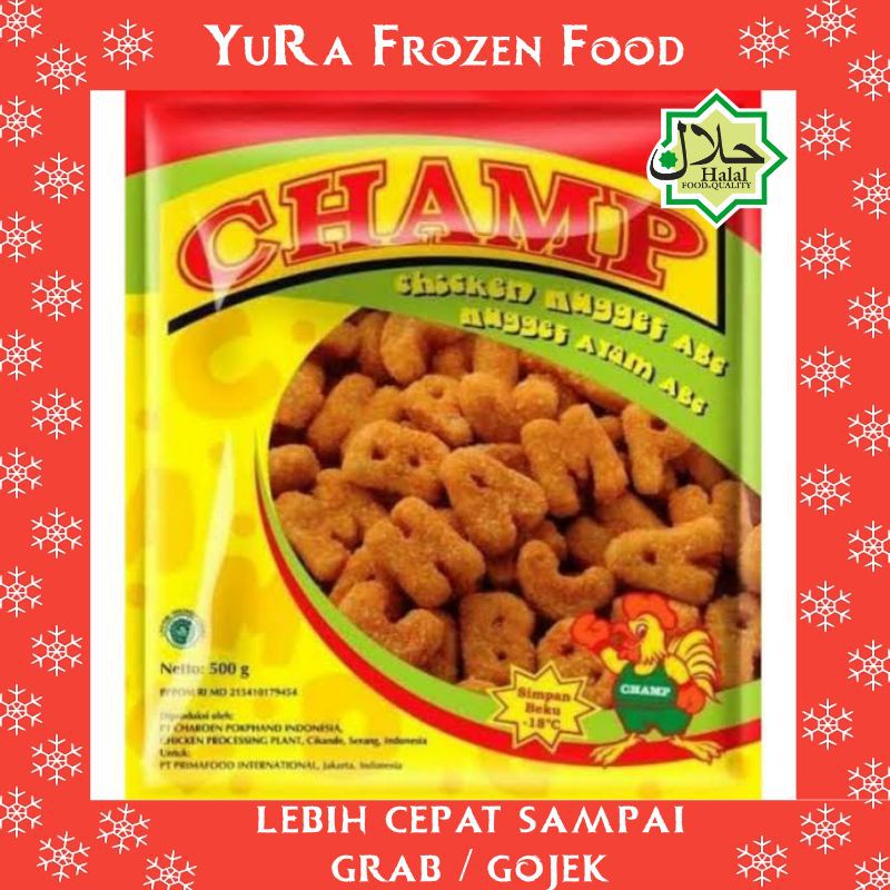 

Nugget Ayam CHAMP Abc Chicken Naget 500gr Makanan Halal Enak Yura Frozen Food Murah