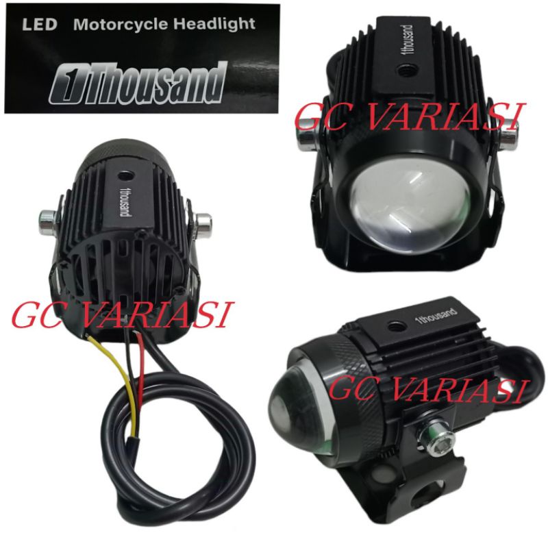 Lampu tembak Laser LED D2 mini plus kipas pendingin 2warna High Low putih kuning/Lampu tembak Laser 