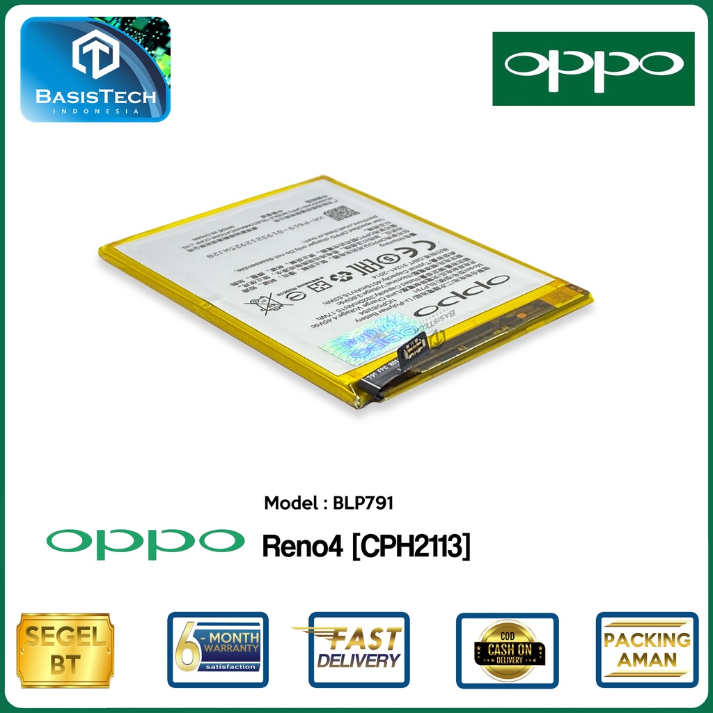 BATERAI OPPO RENO 4 CPH2113 - BLP791 - ORI99