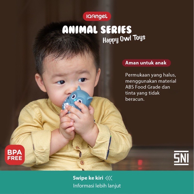 Happy Owl Toys - Mainan Edukasi dan Motorik Anak Burung Hantu Lucu Mainan Menemani MPASI Bayi