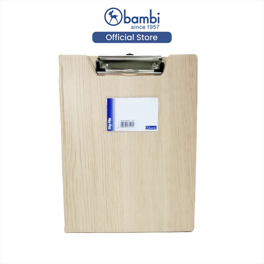 

Bambi Papan Jalan / Papan Ujian Wood Series PVC Clipboard kode 1700