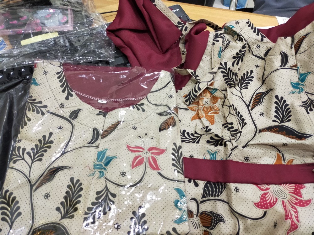 Tey-17 Batik Wanita Asj Sa Hrb026 Kenongo Kemeja Tosca Pendek