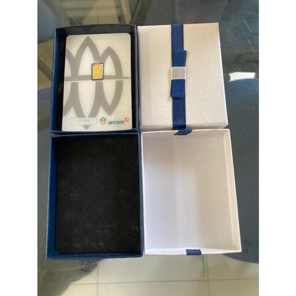 Kotak Box Pita 7 X 9 X 3 CM Batik Untuk Penyimpanan Emas Logam Mulia ANTAM LM Certieye Certicard