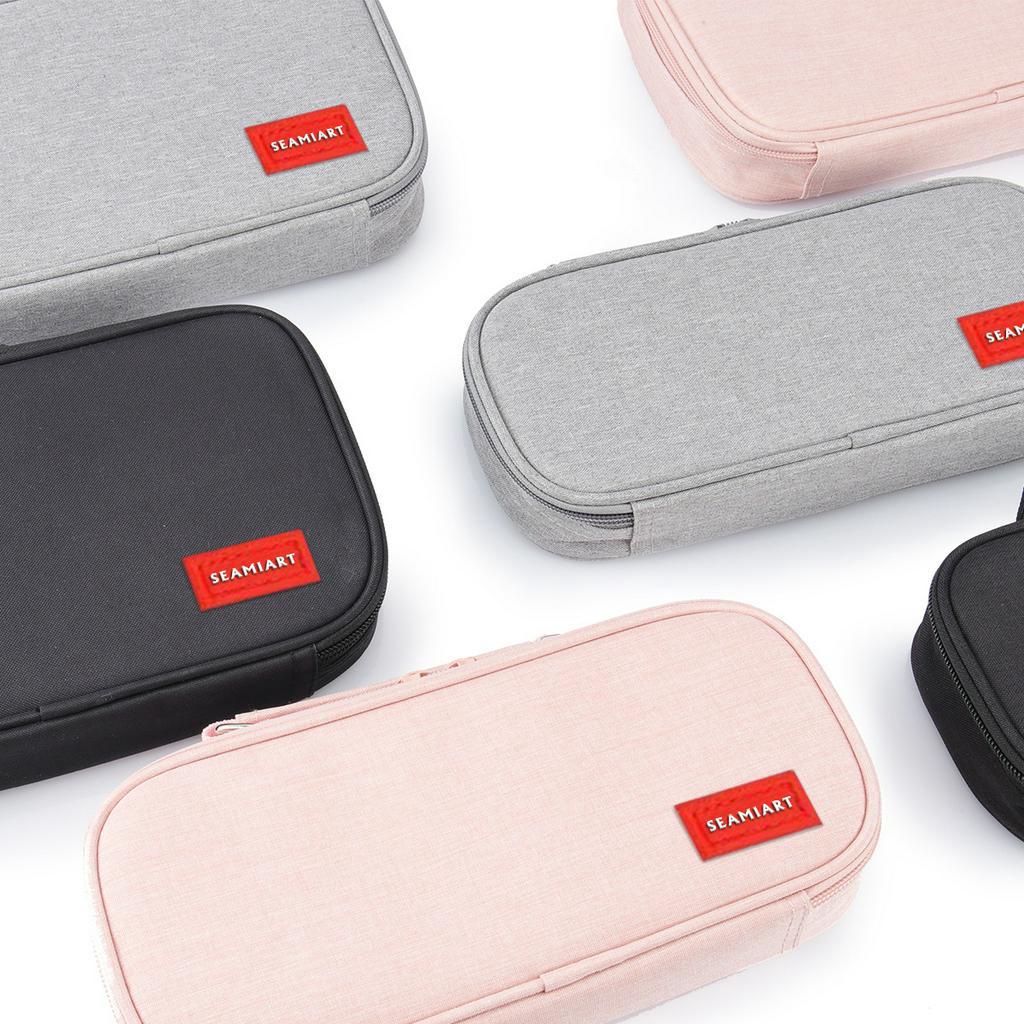 

Seamiart Big Capacity Zipper Pencil Case Multifunction Double Layer Pen Bag Tas Pensil Kantong Pen