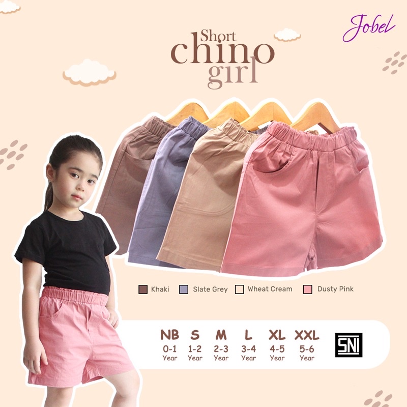 Jobel x Zebe - Shorts Chino Girl edition - Celana anak Murah - Kazel Short Chino