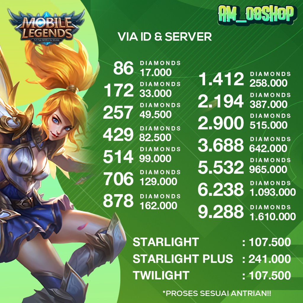 Jual Diamond Mobile Legend Shopee