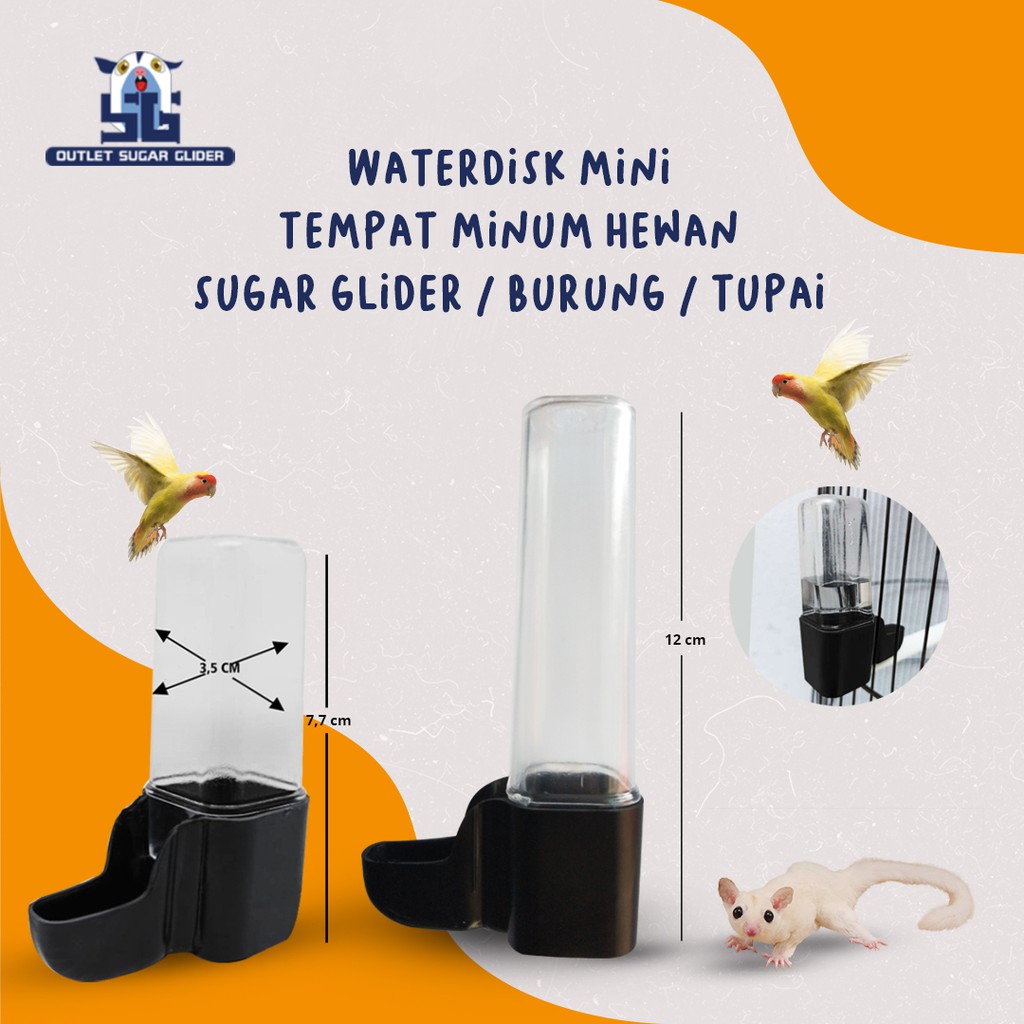 WATERDISK MINI TEMPAT MINUM HEWAN SUGAR GLIDER/ BURUNG / TUPAI