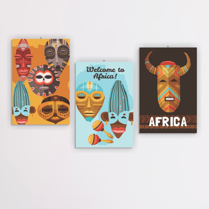 Hiasan Dinding Dekorasi Poster Ethnic African Etnik Afrika 20x30 cm