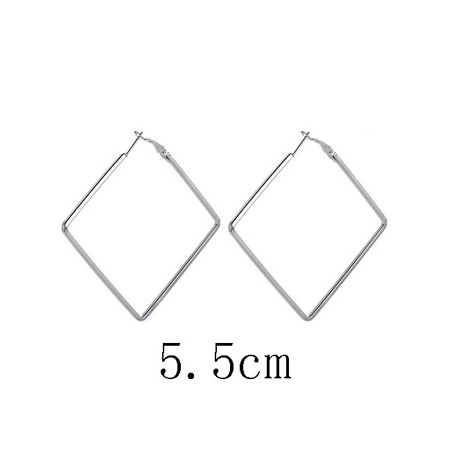 LRC Anting Tusuk Fashion Square Shape Decorated E8725X