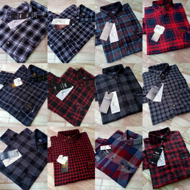 Original Kemeja Flanel Import Lengan Panjang Alusan DISTRO 3SECOND