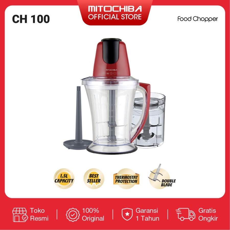 FOOD CHOPER CH 100 RED RUBY MITOCHIBA