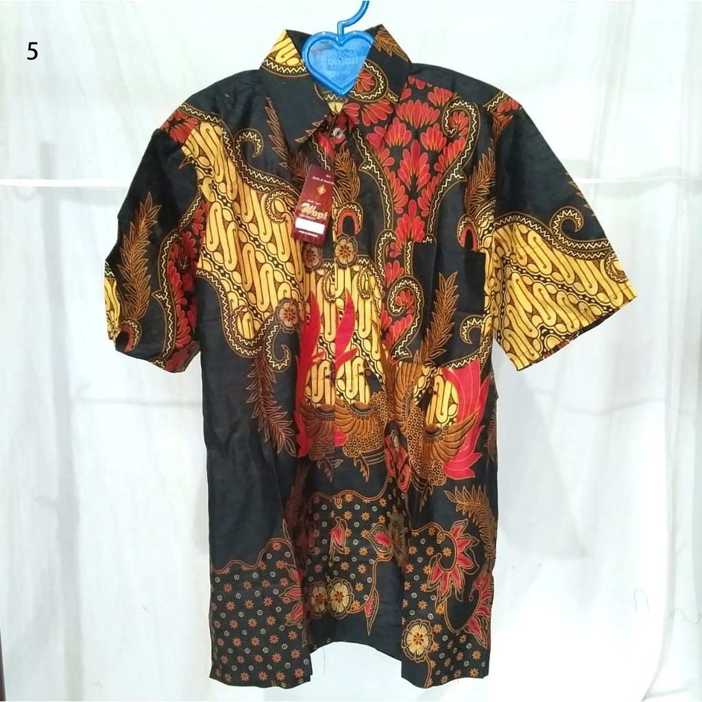 Hem Kemeja Pria Batik  Pekalongan  Lengan Pendek Murah 5 