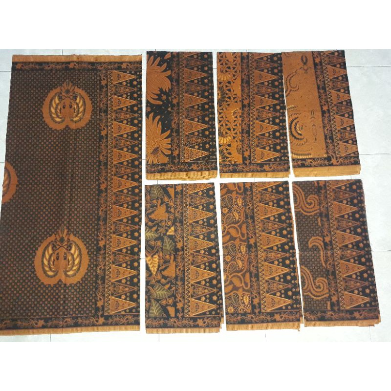 batik sogan klasik kombinasi tulis / jarik kombinasi tulis / jarik sarung / batik sarung