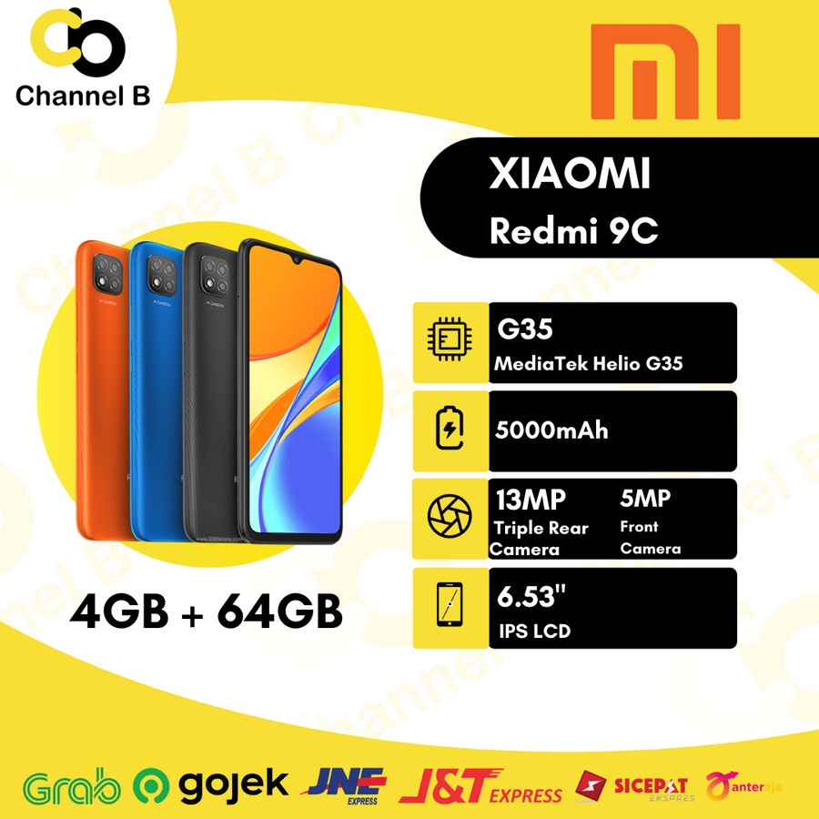 Handphone Xiaomi Redmi 9C RAM 4GB/64GB - Garansi Resmi