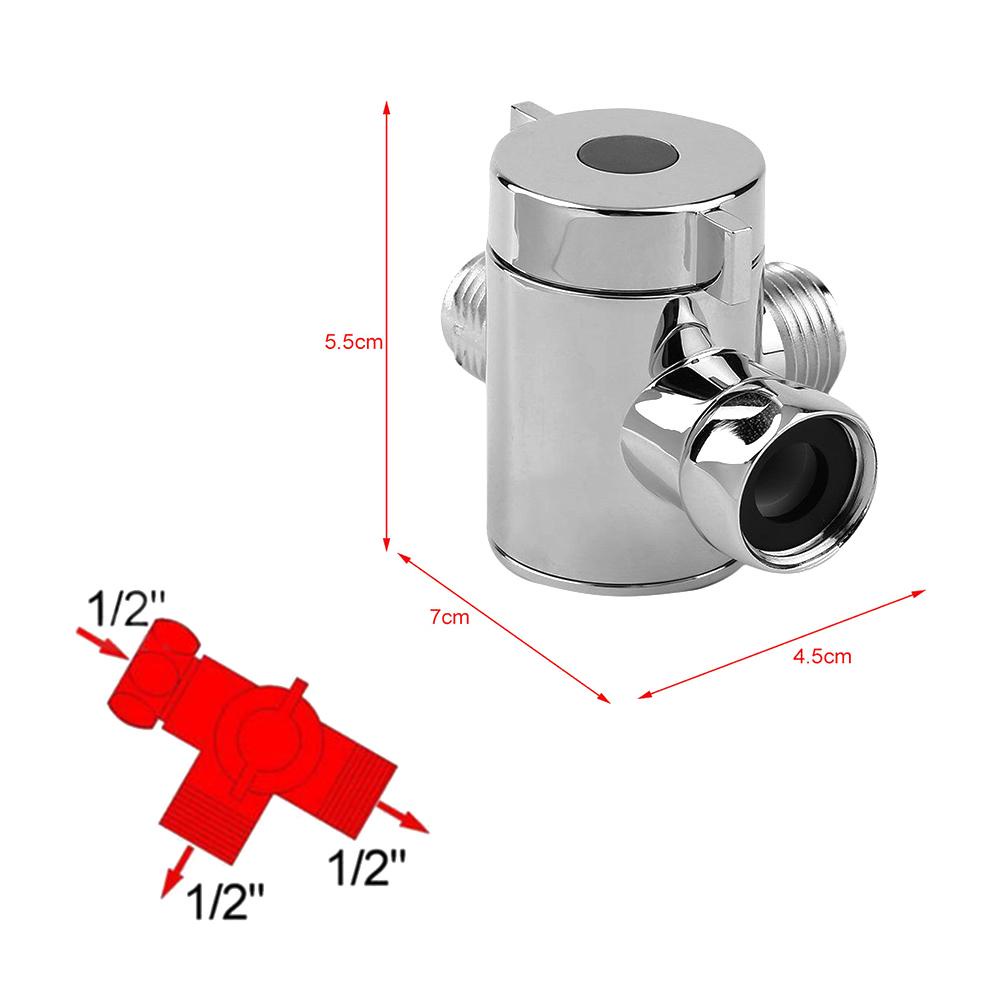 Populer Three Way Valve Adjustable Toilet Chrome 1/2inch T-adapter