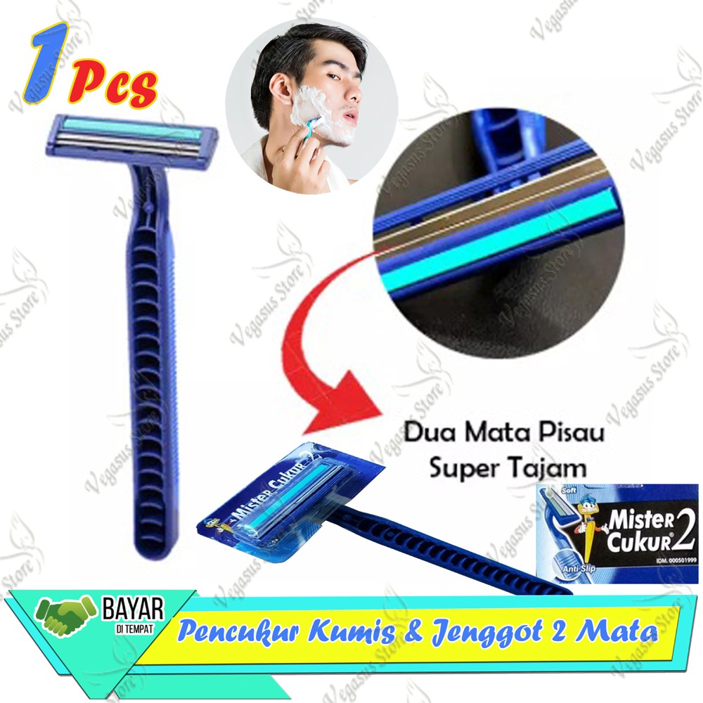 2Pcs LEBIH MURAH Pisau Pencukur Kumis &amp; Kerokan Jenggot Serbaguna-Silet Pencukur Bulu Halus(COD)