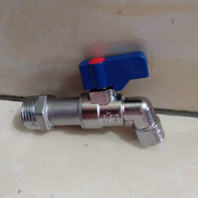 Keran air besi kran air pendek 1/2&quot; kran biru