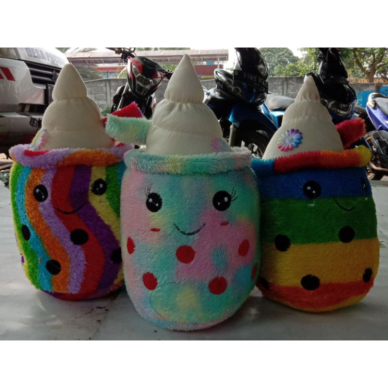 Boneka Boba Ice Cream Motif Rainbow Led Nyala Kedip Kedip Uk38Cm( L )Mainan Anak Viral Murah