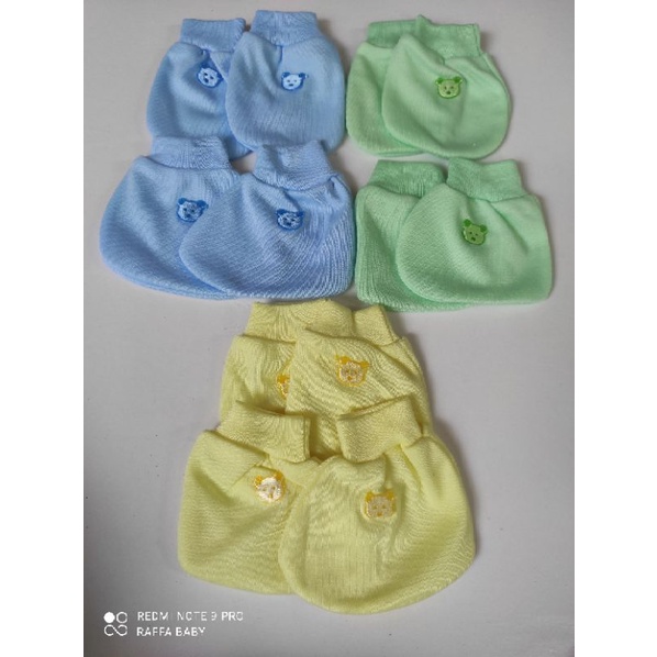 sarung tangan+kaos kaki bayi motif&amp;boneka