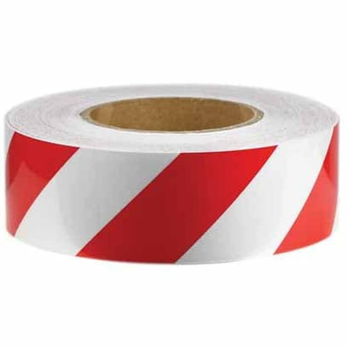 

Safety Marking Reflective Tape Red and White - 2 in x 45 Meter