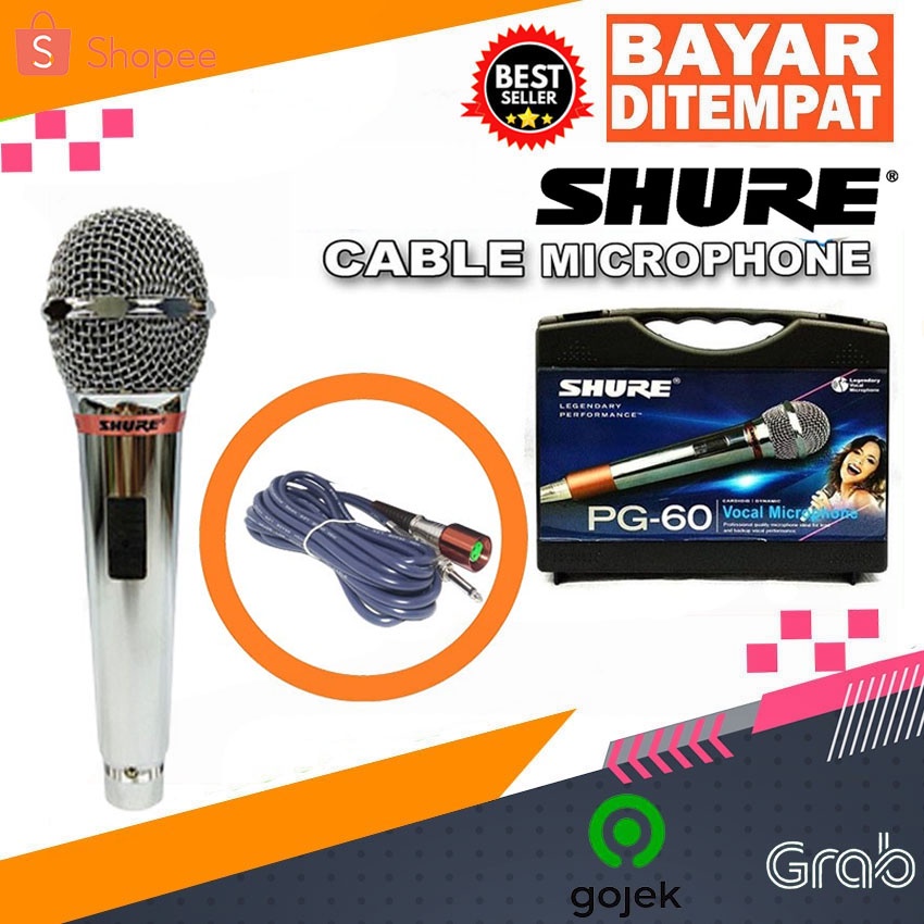 Mic Shure PG 60 Mic Kabel Mikrofon Kabel Microphone Kabel Shure