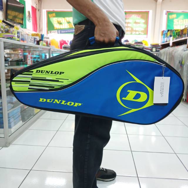 Tas raket racket badminton bulutangkis tenis tennis squash sekuos dunlop club 2 resleting sleting