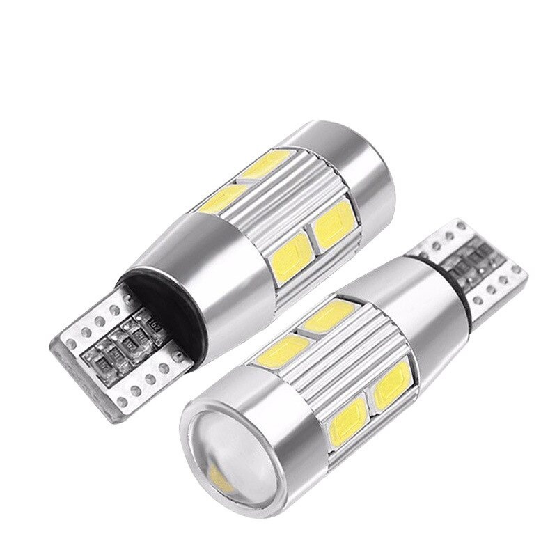 [BISA COD] Lampu Led Mobil Tipe Canbus T10 Cob 5630 5730 10 Mata Smd Lensa Proji