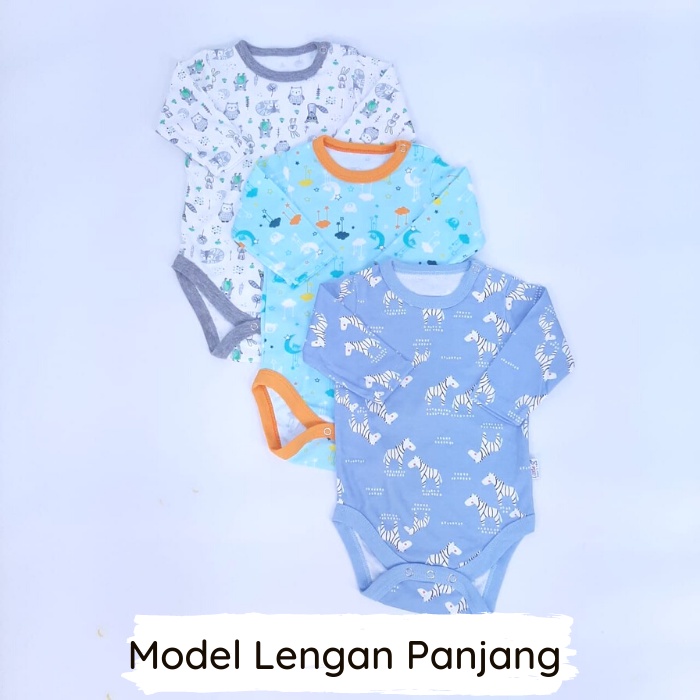 3PCS (BOY) BAJU JUMPER PENDEK JUMPSUIT PAKAIAN SET BAJU ANAK BAYI BABY LAKI LAKI BARU LAHIR BOY NEWBORN NEW BORN 0 3 6 12 BULAN 1 TAHUN MURAH MOTIF LUCU BIRU POLOS SNI LITTLE Q-4