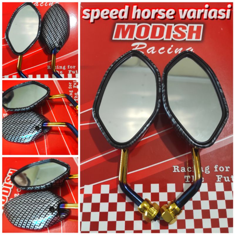 Spion Carbon Twotone mini Beat Vario Scoopy Spacy Pcx Supra