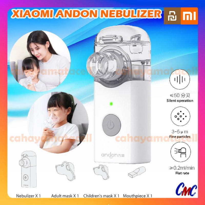 Andon Nebulizer Mini Portable Ultrasonic Mesh Terapi Uap Asma