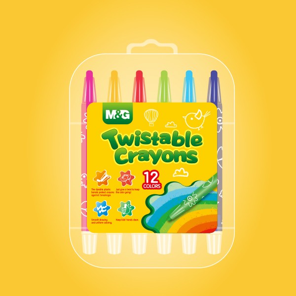 Twistable crayon 12 colors - M&amp;G AGMX4332