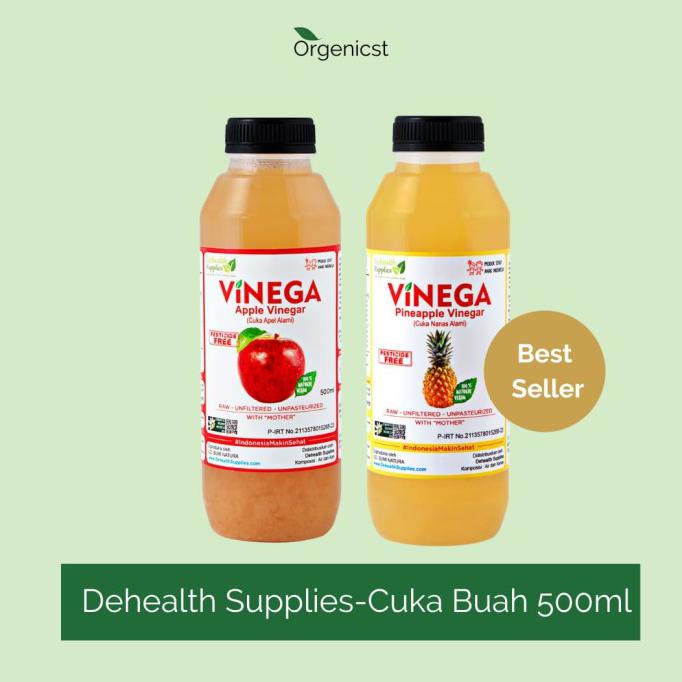 

TERMURAH Dehealth Supplies VINEGA CUKA APEL - 500ml - Nanas organik Kode 228