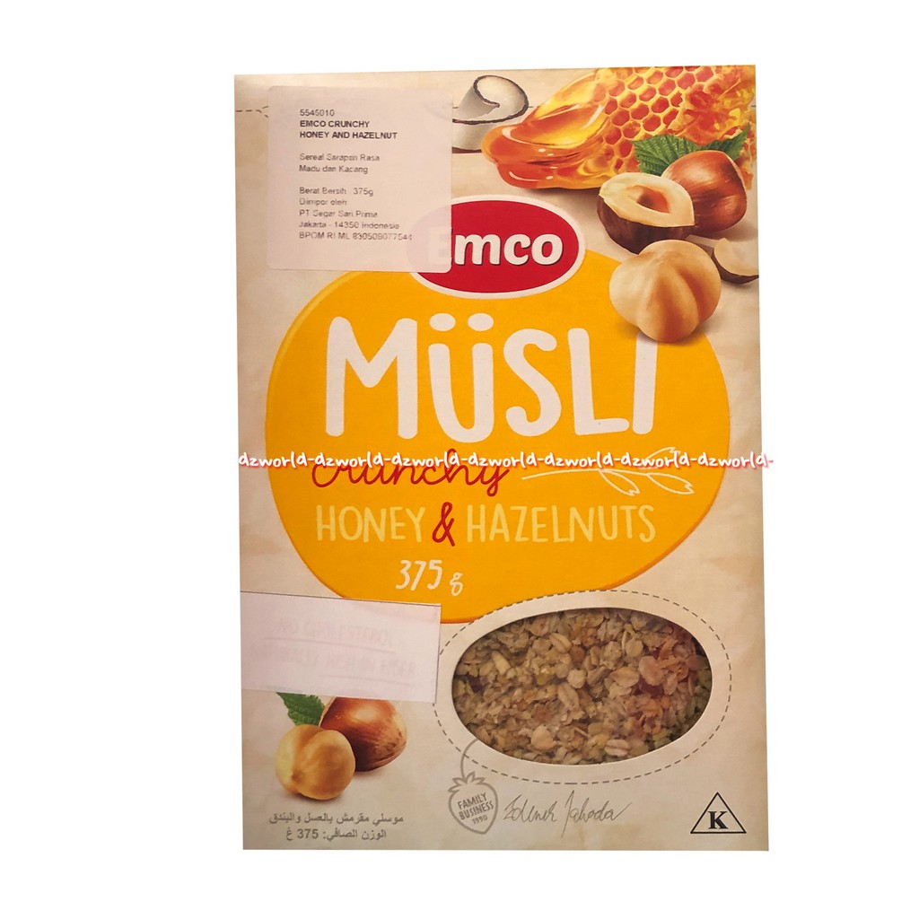 Emco Musli Crunchy Honey &amp; Hazelnuts 375gr Sereal